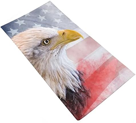 Ќелав орел со американски рачни крпи со знамето за миење на телото меки меки мијалници со слатки печатени за кујна за кујна секојдневно