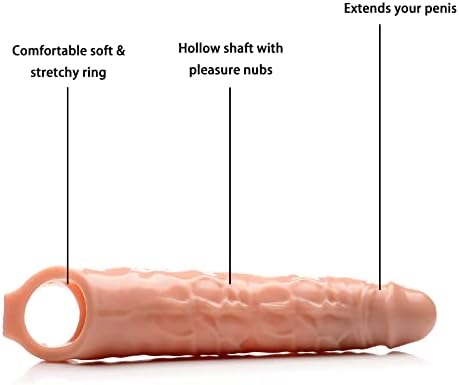 Ултра мек продолжение на обвивката за пенисот Проширете го вашиот пенис за подобрување на ребрата - вашиот партнер ќе биде