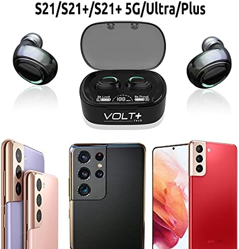 ВОЛТ+ плус ТЕХНОЛОШКИ Безжичен V5. 1 ПРО Слушалки Компатибилни Со Motorola Moto G73 IPX3 Bluetooth Допир Водоотпорен/Отпорен На Пот/Намалување На Бучавата Со Микрофон