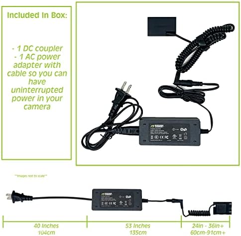 Wasabi Power DCC-LPE17 Dummy Battery DC Coupler & AC Adapter for Canon DR-E18 AC-E6 AC-E6N ACK-E18 LP-E17 0250C001 and Canon EOS Rebel 77D 200D 250D 760D 800D 850D R10 RP SL2 SL3 T6i T6s T7i T8i