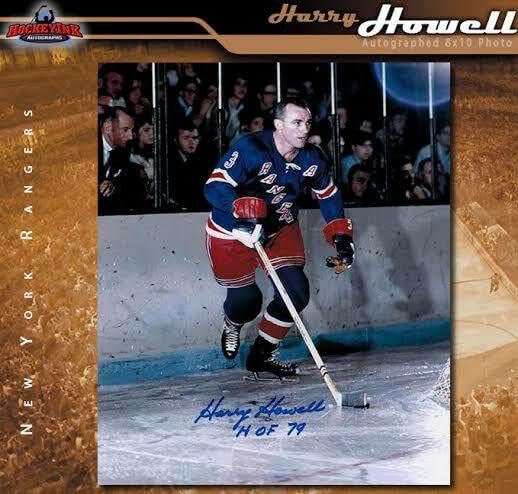 Хари Хауел потпиша Newујорк Ренџерс 8 x 10 Фото со натпис - 70465 - Автограмирани фотографии од НХЛ