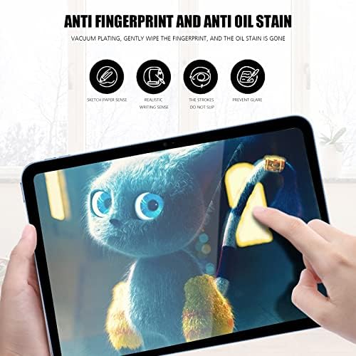 Junfire ipad 10 -та генерација Заштитник на матниот екран 2022, iPad 10 -ти генерал 10,9 инчи анти -сјај мат екран филм, компатибилен
