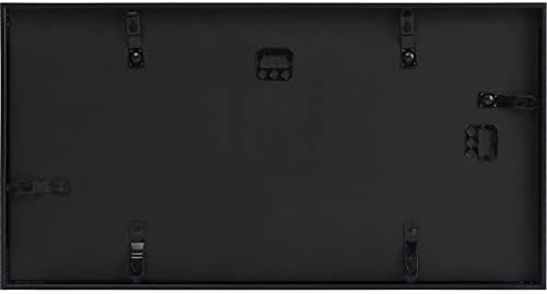Голден Стејт Арт, 8,5х16.3 Црна метална рамка - МАТ за три 5x7 слики - закачалки за пилани - Табови за вртење - монтирање на wallидови