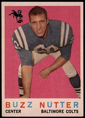 1959 Топпс # 78 Buzz Nutter Baltimore Colts Ex/Mt Colts Вирџинија Техника Техника