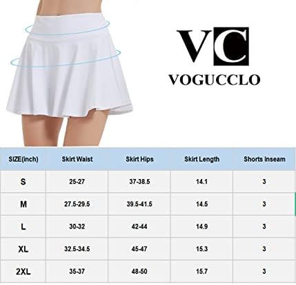 Вогукото плетено тениско здолниште за жени со 4 џебови со високи здолништа со половини за жени за жени атлетски здолништа кои трчаат