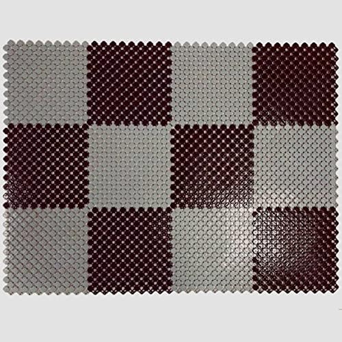 Тонси Тонси 12 парчиња квадратни модуларни тврди ПВЦ -преплетувачки перничиња 10inch x 10inch подни плочки Мат вода протекување на