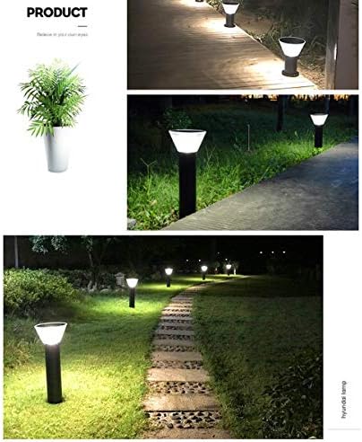 Gjcqzq патеки светла соларна енергија тревник светло LED вила колона светло градинарски тревник светло на отворено пејзаж улична