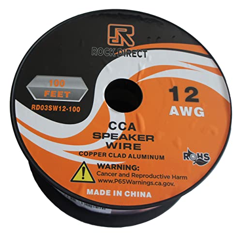 Rock Direct Sounder Wire и кабли (RD03SW12-100 （12GA-100FT） За стерео за звучници за автомобили, звучници за домашно кино, опкружувачки