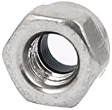 AEXIT M4 X нокти, завртки и сврзувачки елементи 0,7 mm 304 не'рѓосувачки челик најлок најлонски вметнете заклучување орев орев и завртки поставуваат локкен 50 парчиња