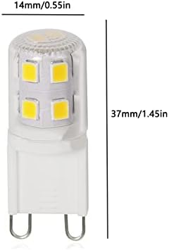 YDJoo G9 LED Сијалица 2W LED Светилки 20w Еквивалентни Природни Бели 4000K 360° Зрак Агол G9 Bin-pin База За Кристално Лустерот Приврзок Таванот