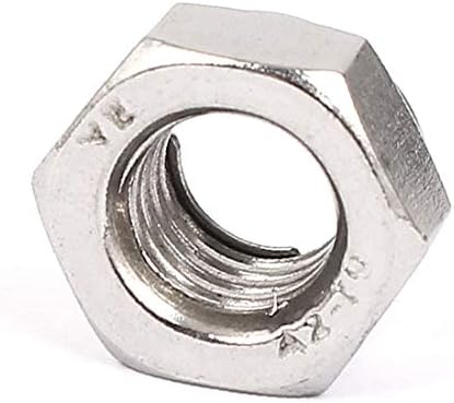 X-Gree M8 304 Не'рѓосувачки челик само-заклучување метал вметнете хексадецимални ореви за заклучување 10 парчиња (M8 304 Acero Inoxidable