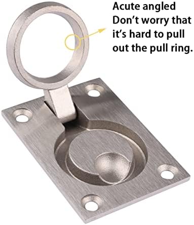 Волфрид Флејлен прстен Повлечете рачка 2 пакувања за кревање рачка од не'рѓосувачки челик за лифт прстен за мебел, брод