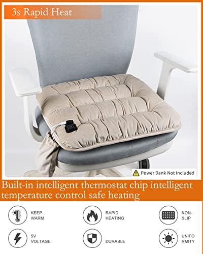Загреана перница на седиштата, перници за столчиња од канцелариски стол за долга седење, далеку инфрацрвена брза загревање на нелизгање за потопло и загревање на б