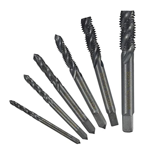 Nushki HSS Thread Tap Metric Spiral Machine Tap Metricth Threading Threading Nitride обложена завртка за чешма за чешма, Bit, M3x0.5