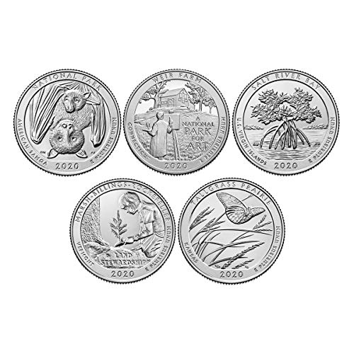 2020 Д-2021 Д Бу Национални Паркови Четвртини - 6 Монета Сет Денвер Нане Нециркулирани