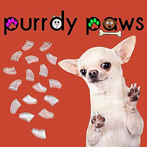 Пурди Шепи 40-Спакувајте Меки Капачиња За Нокти За Кучиња Канџи Јасно XXL