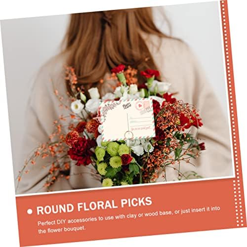 Tofficu 60pcs белешка папка Подарок за подароци држач за поставување држачи за цвеќиња на цвеќиња метални златни белешки цветна лотарија