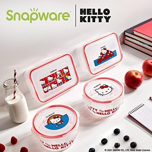 Snapware 8-Компјутер Пластични Контејнери За Складирање Храна Во Собата, 4.6 - чаша &засилувач; 3-Чаша Оброк Првично Контејнери ,