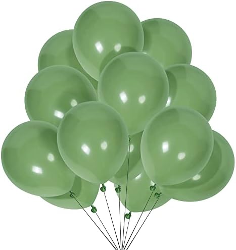 КАНРЕВЕЛ Мудрец Зелени Балони-50 парчиња 12 Инчни Маслинесто Зелени Латекс Балони За Роденденска Забава Туш За Бебиња Свадба Божиќен Празник