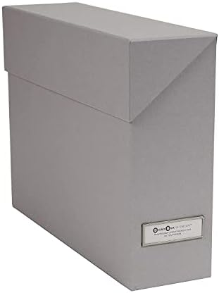 BIGSO LOVISA Fiberboard Emageboard Frame 12 кутија за складирање на датотеки | Организатор на документи за важна документација | Издржлива кутија за висечки датотеки со прозорец за ка?