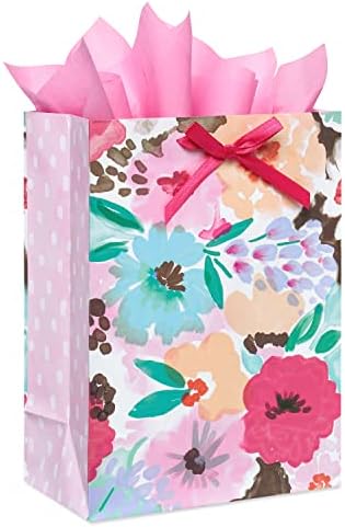 Американски честитки 10 Средна торба за подароци со хартија за ткиво за родендени, свадби, тушеви за невести, тушеви за бебиња и сите