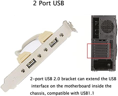 SINLOON （Компјутерски кабли и конектори со 2-пакувања Нови 2 порта USB 2.0 матична плоча за експанзија на задната панел до IDC