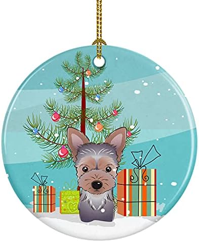 Богатства на Каролина BB1604CO1 новогодишна елка и керамички украс на кученца, украси за новогодишни елки, украси за виси за