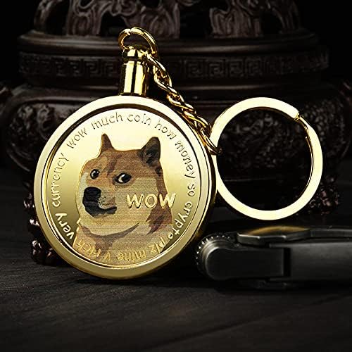 1 мл злато-позлатена Dogecoin ADA Cryptocurrency Комеморативна монета Dogecoin 2021 Ограничено издание колекционерска монета со заштитна