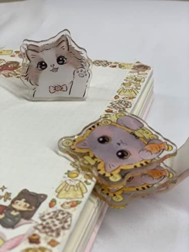 4 парчиња слатки украси за мачки, држачи за картички за фотографии, знаци на храна, белешки за меморија