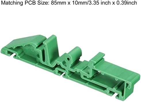 Meccanixity PCB DIN Железнички Монтажа Заградата Превозникот Клипови, за 35mm DIN Железнички Зелена, Поставува