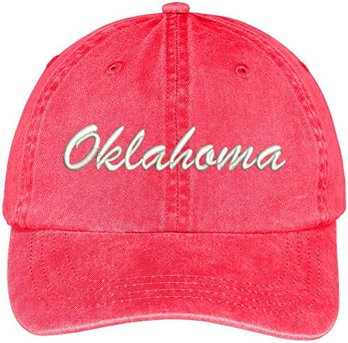 Трендовски продавница за облека Оклахома држава извезена памучна капаче за прилагодување на низок профил