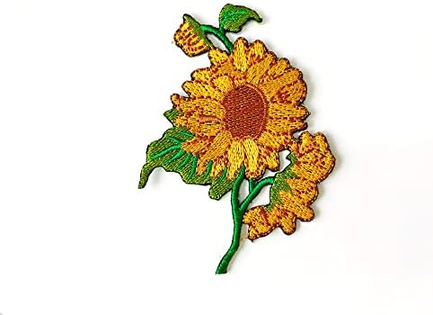 Прекрасни цвеќиња од сончоглед во лето лого2 закрпи Апликации за шиење на железо на лепенка за ранци фармерки јакни маица облека костум