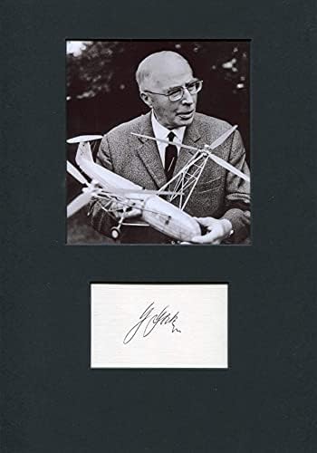 Хенрих Фок Германски автограм за авијација Пионер, потпишан картички
