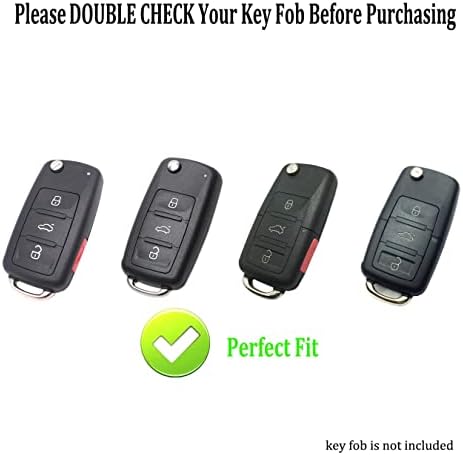 Заштитен клуч за заштитен клуч на TPU, компатибилен со VW Jetta Beetle Tiguan Passat Golf Mk6 Polo Key FOB