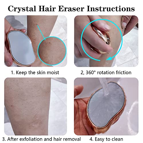 Кристална коса за отстранување на косата за бришење на косата за коса за жени/мажи-одржливо безболно отстранување на коса