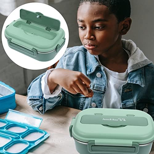 Hemoton Kids Bento Box Kids Bento Box Bento Box Box Student Distriction Bento Box Bento Container Food Box Bento држач за прибор за јадење од не'рѓосувачки челик бенто кутија не'рѓосувачки челик бенто кутија