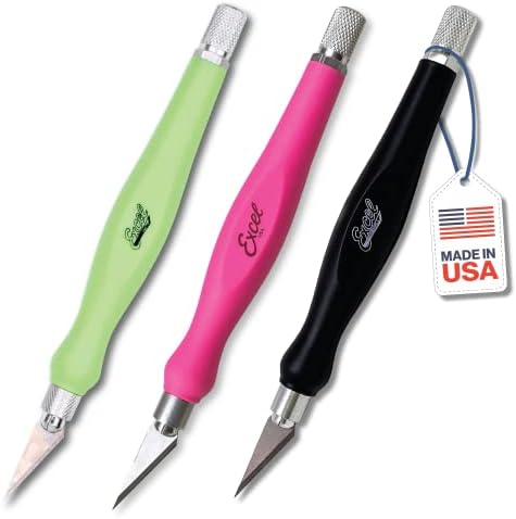 Excel Blades се вклопуваат со нож за зафаќање - направени во САД - Алатка за сечење на лесна должност за прецизно сечење и кастрење