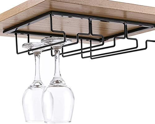 Метални закачалки за вино со вино стаклена решетка под кабинетот Stemware Rack Wine чаша држач за чаши чаши за складирање метална жица