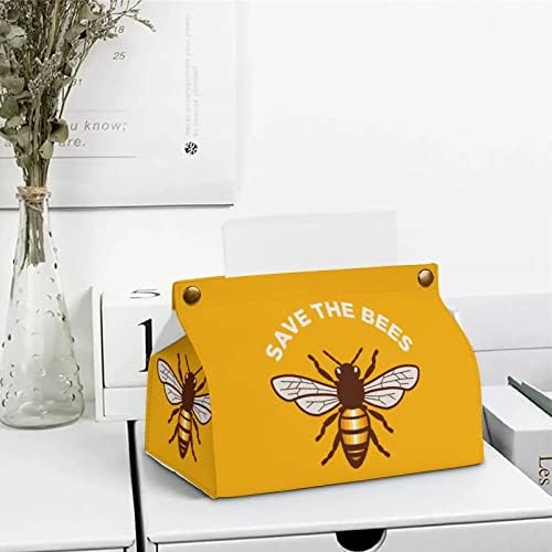 Зачувајте ја кутијата за пчели, кутија за кутија за лице, организатор на хартија за лице, држач за салфетка десктоп декоративна