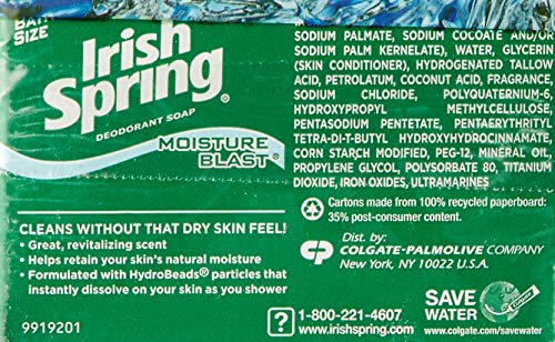 Ирски пролетен дезодоранс сапун, експлозија на влага, шипки од 3,75 унца