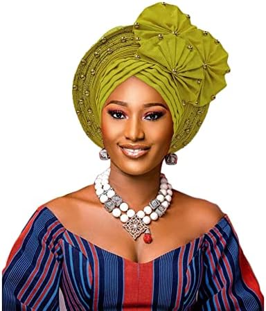 Африкански Глави Авто Геле Традиционална Нигерија Свадба Главата Заврши За Жени
