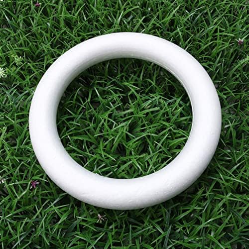 Анголично бела занаетчиска пена прстен на венец: 30 см тркалезни форми на венец со полистиренска пена за моделирање на лента