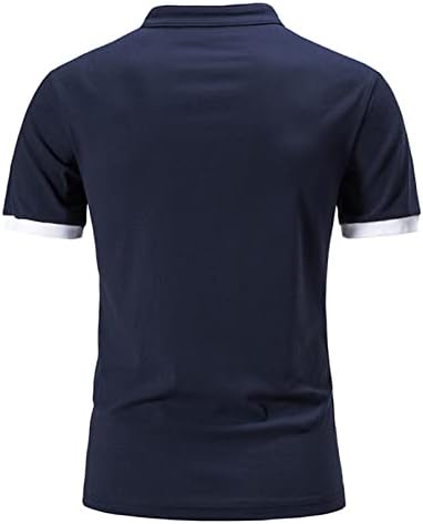 Машка класична мода за голф спортска кошула шарена јака случајна тенок фит лето лето лето чисто памучно деловно врвови на врвови