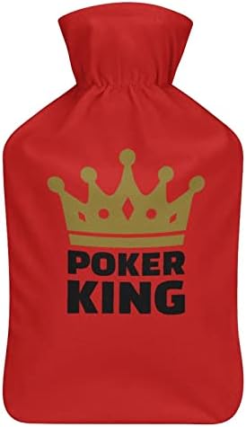 Круна со покер крал топла вода шишиња гумена торба со топла вода со симпатична покривка за период на олеснување на болката