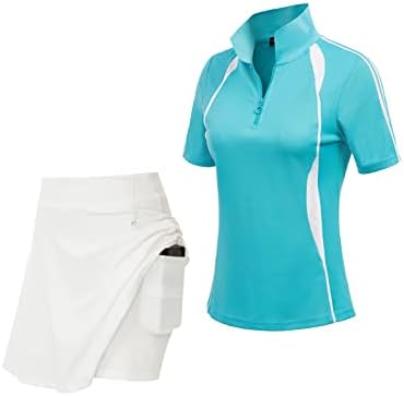Jackек Смит, женски голф кошула сет 2 парчиња без ракави на ракави врвови, плетени скелети брзо суво со џебни костуми за атлетски