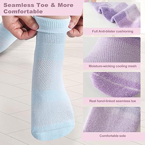 Дијабетични чорапи Булинлулу за жени и мажи-3 парови бамбус не-врзувачки чорапи со дијабетични глуждови