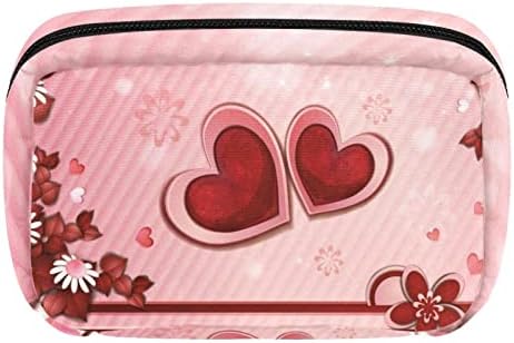 Чанта за шминка на униси, Љубов Козметичка Торба За Денот На Вљубените Пренослива Торба За Патнички Воз Организатор На Футроли Алатки