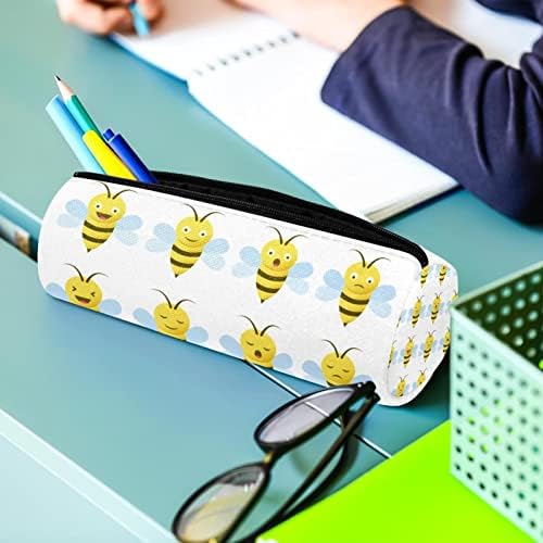 Жолта пчела шема молив случај Студентска канцелариска торбичка торбичка за патент пенкало торба за козметика за училишни студенти канцеларии