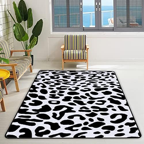Xollar 60 x 39 во големи детски области килими бела црна леопард кожа мека расадник бебе плејматски килим за детска соба за играње дневна соба