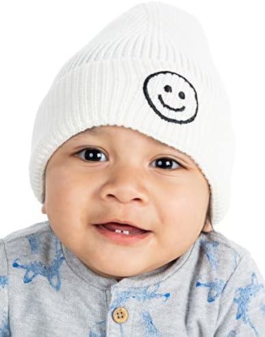 Фанки Junуники бебе Бени Смајли Смајли лице Зимски капачиња за новороденчиња Дете за деца, топла мека зимска капа за деца 0-12 месеци